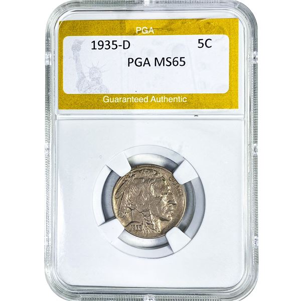 1935-D Buffalo Nickel PGA MS65