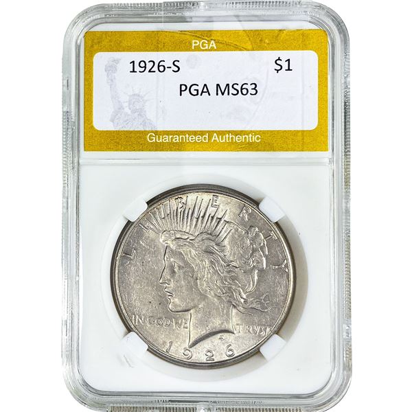 1926-S Silver Peace Dollar PGA MS63