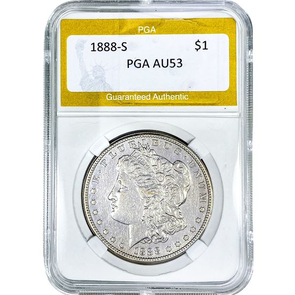 1888-S Morgan Silver Dollar PGA AU53