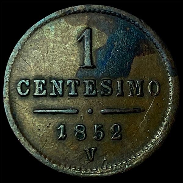 1852 Italy Lombardy-Venetia Copper Centesimo