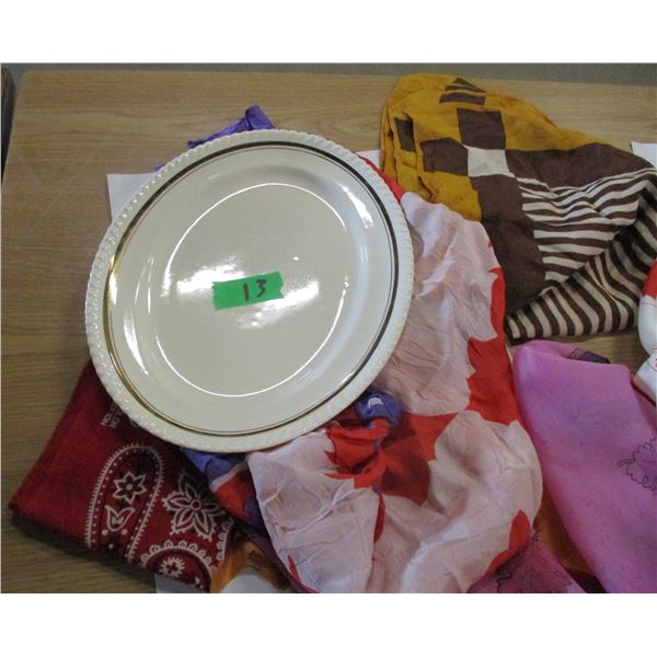 PLATTER, ASSORTED SCARVES