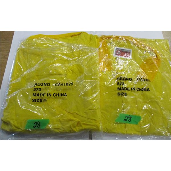 LIKE NEW:  3 PIECE RAIN SUITS (HAT, COAT & PANTS) (SIZE 3XL) - 2 SETS