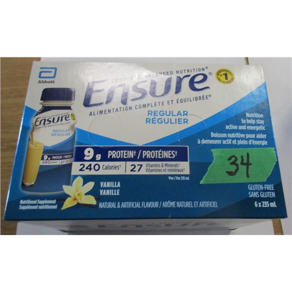 ENSURE REGULAR VANILLA DRINK (6 BOTTLES X 235 ML)