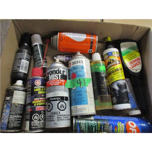 FLAT C/W PAINTS, SPRAYS, ETC