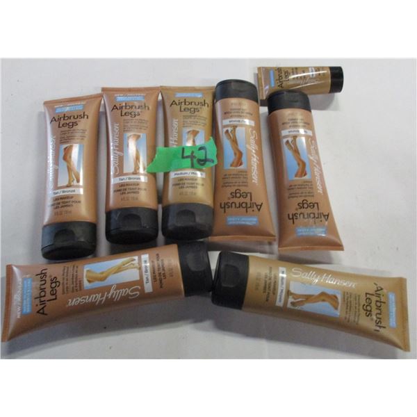 FLAT C/W SALLY HANSEN AIRBRUSH LEGS, MAKE-UP, ETC