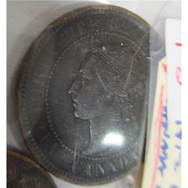 1897 VICTORIAN & 1912 KING GEORGE V CANADA LARGE PENNY SET