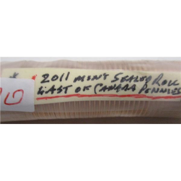 2011 MINT SEALED ROLL OF LAST OF CANADA PENNIES
