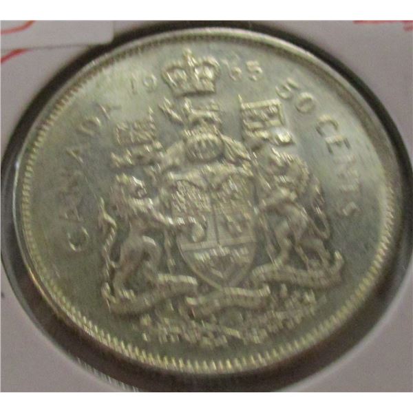 1965 CANADA SILVER HALF DOLLAR