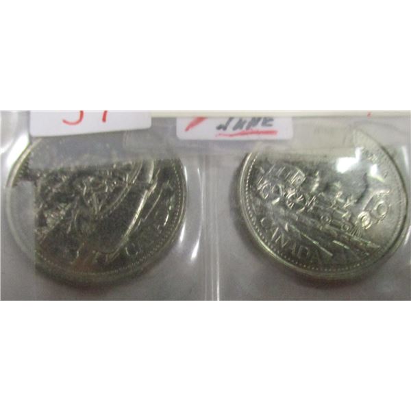 1999 MAY & JUNE MILLENIUM UNCIRCULATED CANADA QUARTER SET