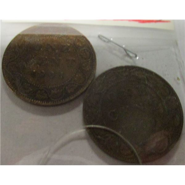 1906 & 1909 CANADA KING EDWARD VII LARGE PENNY SET