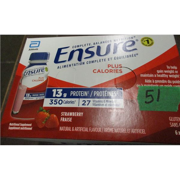 ENSURE STRAWBERRY PROTEIN PLUS DRINK (6 BOTTLES X 235 ML)