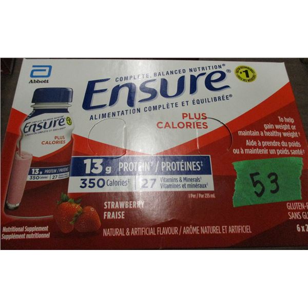 ENSURE STRAWBERRY PROTEIN PLUS DRINK (6 BOTTLES X 235 ML)