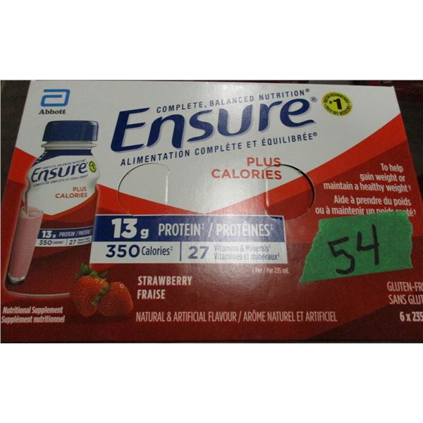 ENSURE STRAWBERRY PROTEIN PLUS DRINK (6 BOTTLES X 235 ML)