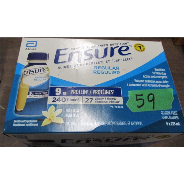 ENSURE REGULAR VANILLA DRINK (6 BOTTLES X 235 ML)
