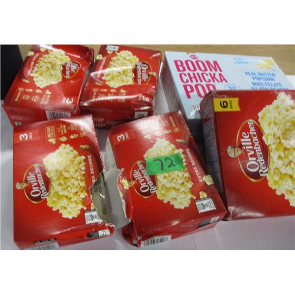 SHELF PULLS (AS IS):  FLAT C/W MICROWAVE POPCORN, ENSURE, ETC