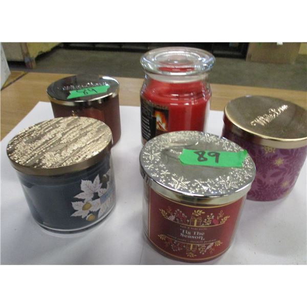 5 LARGE CANDLES