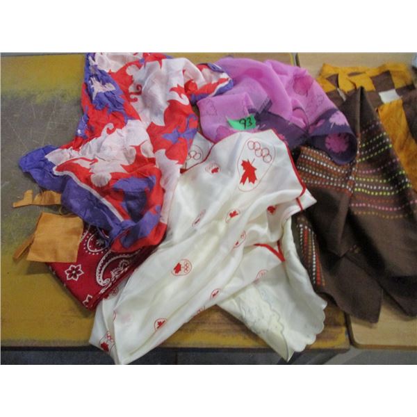 BOX C/W TINS, SPOT LIGHTS, MAKE-UP, SCARVES, ETC