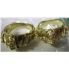 Image 1 : 2 - GOLDTONE RINGS WITH STONES (SIZE 9.5 & 7.5)