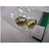 Image 4 : 2 - GOLDTONE RINGS WITH STONES (SIZE 9.5 & 7.5)