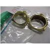 Image 5 : 2 - GOLDTONE RINGS WITH STONES (SIZE 9.5 & 7.5)