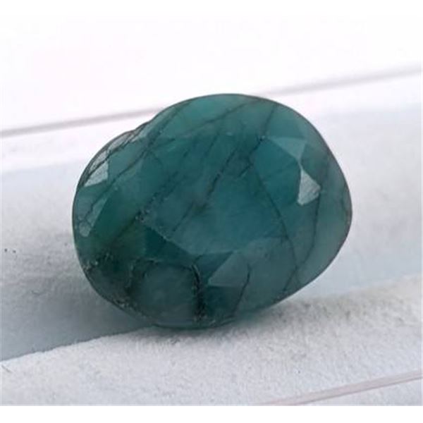 5.86ct Oval Mixed Cut Loose Natural Emerald, Bluish Green