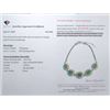 Image 3 : Sterling Silver Bracelet with Zambian Emeralds and Cubic Zirconia