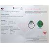 Image 3 : Sterling Silver Ring with 6.6ct Zambian Emerald & Cubic Zirconia