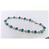 Image 2 : Zambian Emerald & Cubic Zirconia 925 Silver Bracelet, 7.90g