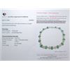 Image 3 : Zambian Emerald & Cubic Zirconia 925 Silver Bracelet, 7.90g