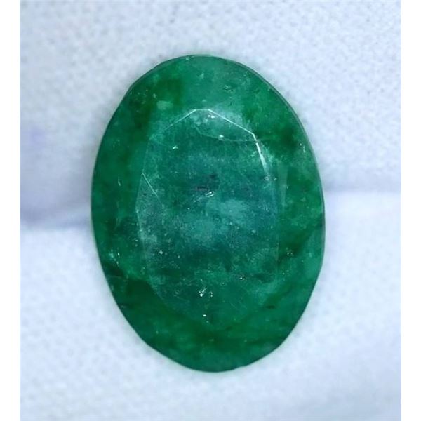 Natural Brazilian Emerald, 11.6ct Oval Cut Gemstone