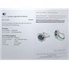 Image 3 : Sterling Silver Earrings with Blue Sapphires and Cubic Zirconia