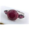 Image 1 : Sterling Silver Ring with 8.13ct Ruby and Rhodolite Garnets