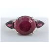 Image 2 : Sterling Silver Ring with 8.13ct Ruby and Rhodolite Garnets