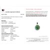 Image 3 : Emerald and Cubic Zirconia 925 Silver Pendant, 0.82ct Total Emerald