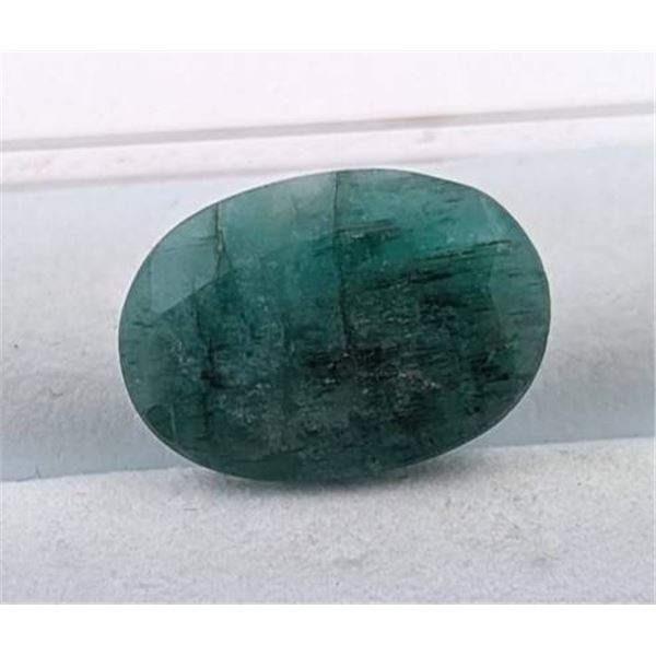 Natural Emerald, 7.85ct Oval Cabochon with Appraisal