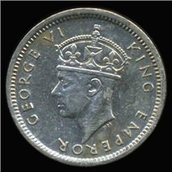1944 Southern Rhodesia Silver 3 Pence Rare AU+ (COI-6658)
