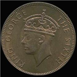 1952 Maritius George VI 2 Cent BU MS65+ (COI-6958)