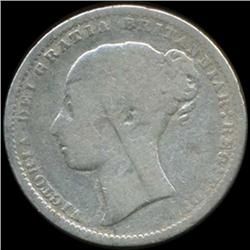 1875 Britain Victoria Shilling Better Grade (COI-7031)