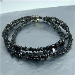 23.81ct Natural Black Diamond Necklace Uncut  (JEW-1704)