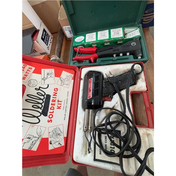 Workshop Tools Lot: Soldering Kit & Spray Gun
