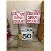 Image 1 : Safety and Roadway Signs with Posts