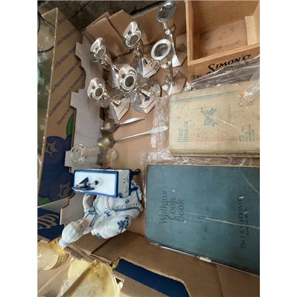 Silver Candlesticks, Cookbooks, and Porcelain