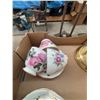 Image 3 : Two Hermle Dome Clocks and Floral Teacups