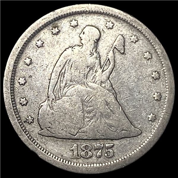 1875-S Silver Twenty Cents LIGHTLY CIRCULATED