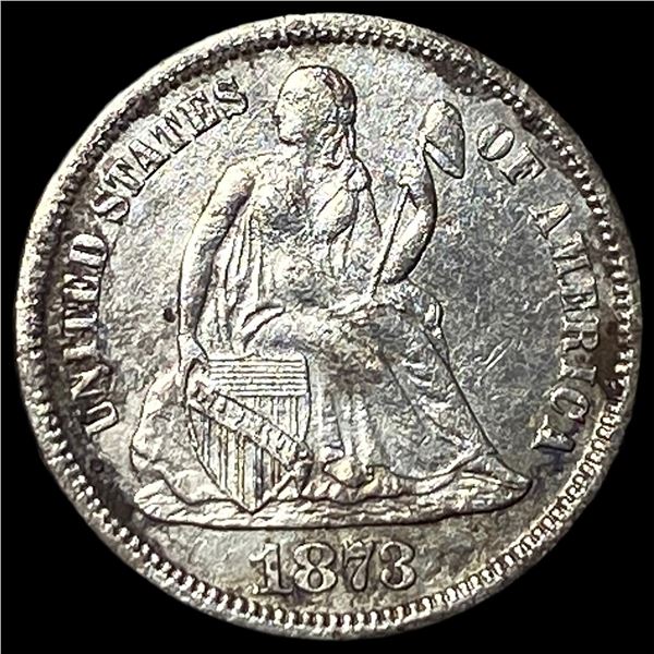 1873 Silver Seated Liberty Dime HIGH GRADE