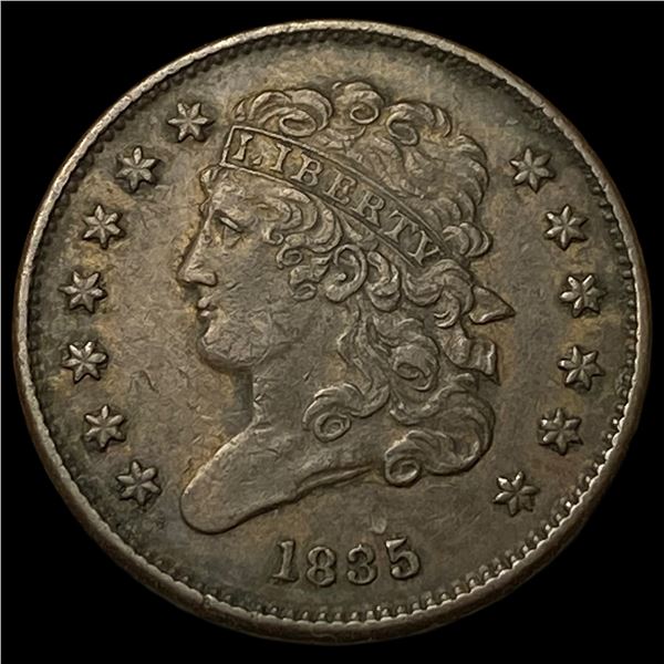 1835 Classic Head Half Cent CHOICE AU