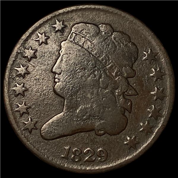 1829 Classic Head Half Cent NICELY CIRCULATED