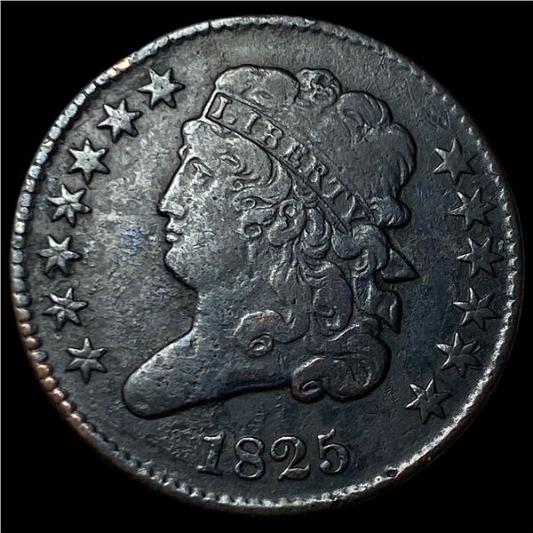 1825 Classic Head Half Cent NEARLY  UNCIRCULATED