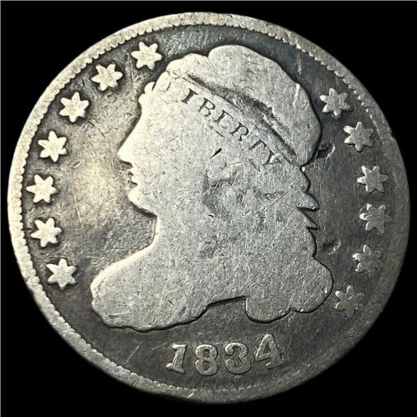 1834 Silver Capped Bust Dime NICELY  CIRCULATED
