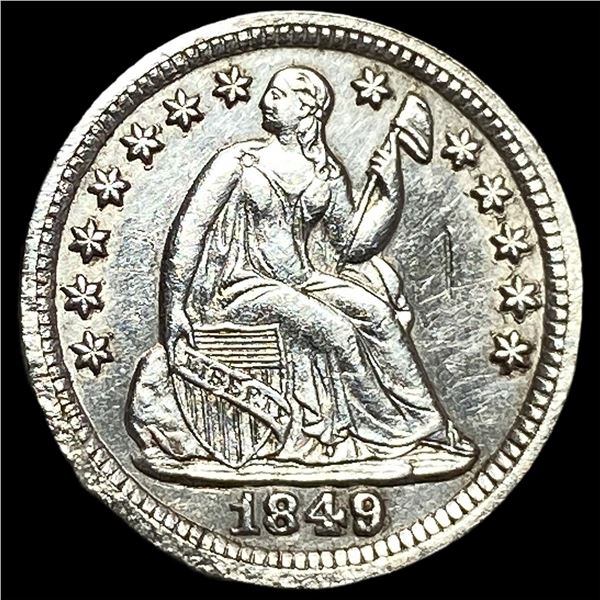 1849 Seated Liberty Half Dime UNCIRCULATED